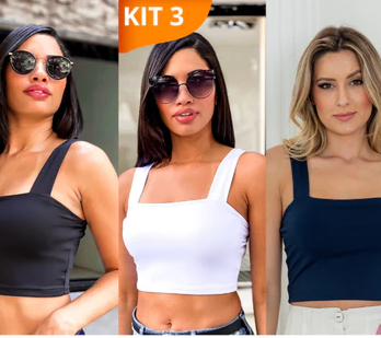 🌟 KIT COM TRÊS CROPPEDS MODERNA & SLIM 🌟